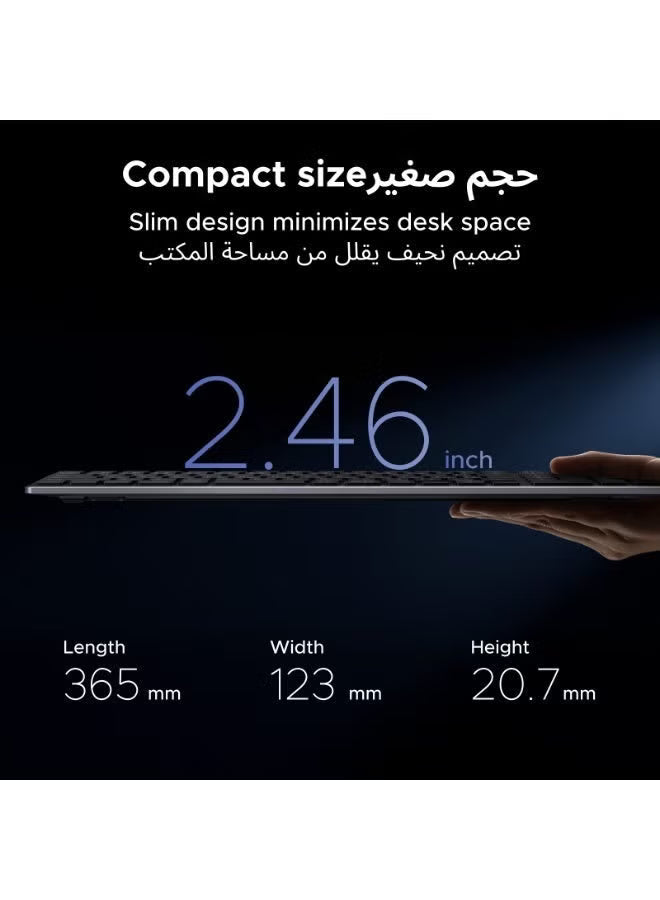 Foldable Bluetooth Keyboard for iOS, Android, Windows, Mac, iPad, iPhone, Tablet & Laptop