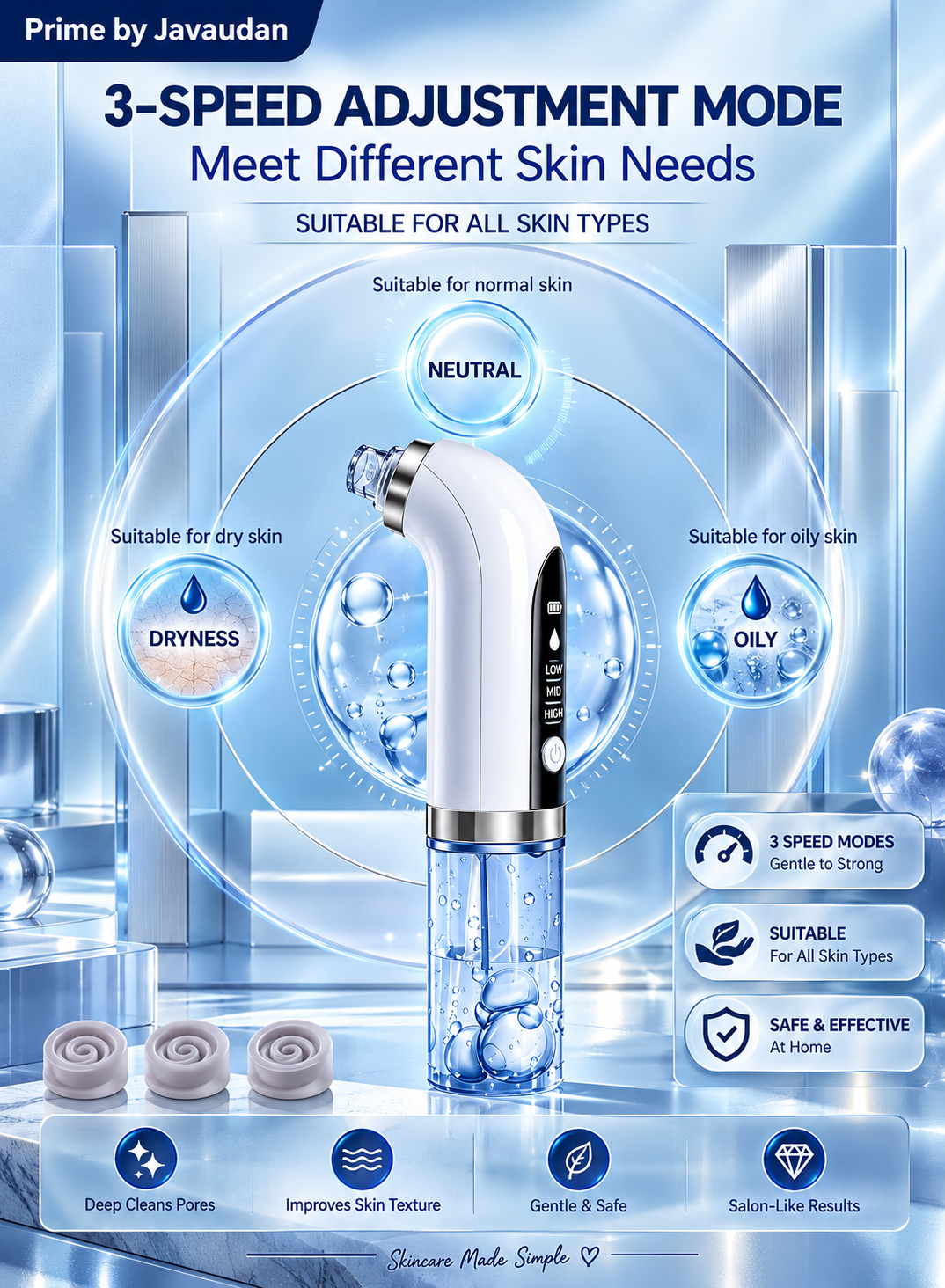 Electric Blackhead Remover Vacuum Pore Cleaner – USB Rechargeable