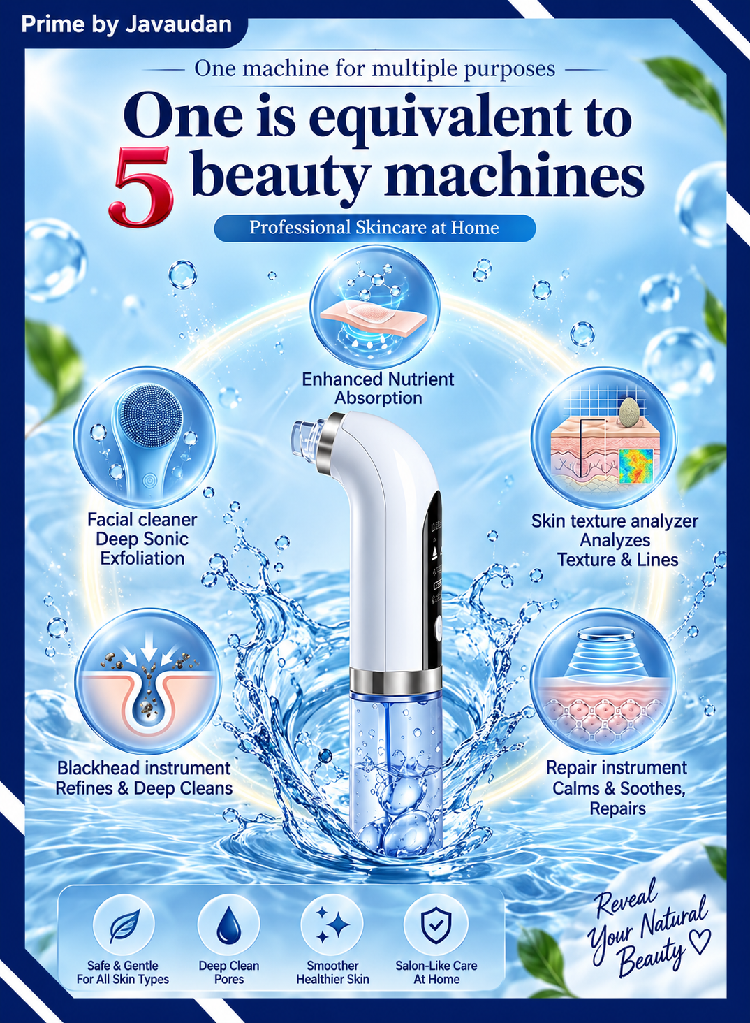 Electric Blackhead Remover Vacuum Pore Cleaner – USB Rechargeable